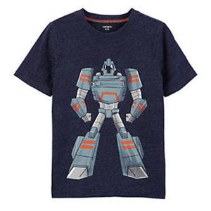 Never worn robot boys tee with zipper